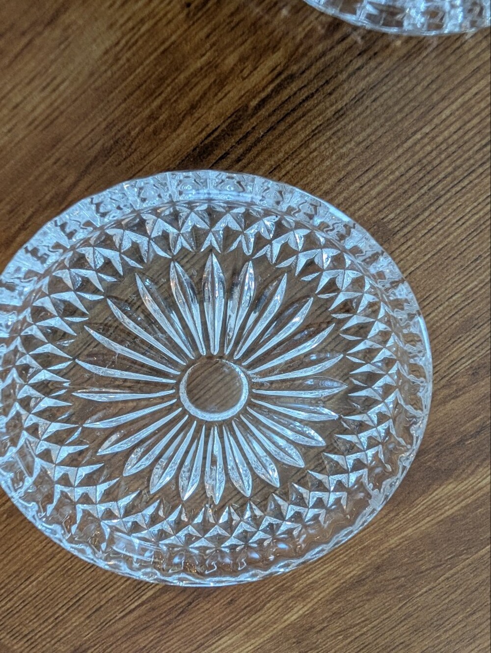 Cut Glass Coasters 8 TOTAL / 5 of One Design, 3 Another Design - Picture 3 of 12